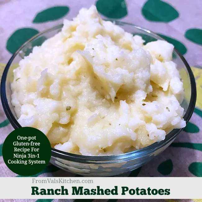 Gluten-free Ranch Mashed Potatoes Recipe For Ninja Cooking System From Val's Kitchen