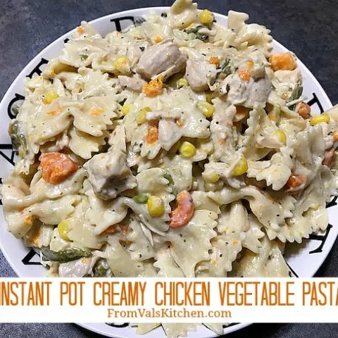 Instant Pot Creamy Chicken Vegetable Pasta Recipe From Val's Kitchen