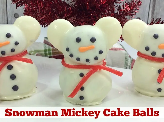 Snowman Mickey Cake Balls Recipe