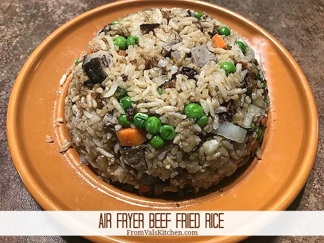 Air Fryer Beef Fried Rice Recipe From Val's Kitchen