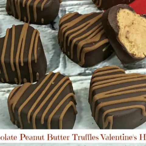 Chocolate Peanut Butter Truffles Valentine's Hearts Recipe From Val's Kitchen
