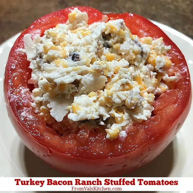 Gluten-free Turkey Bacon Ranch Stuffed Tomatoes Recipe From Val's Kitchen