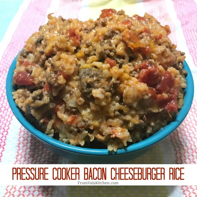 Pressure Cooker Bacon Cheeseburger Rice Recipe & GoWISE 12-in-1 Pressure Cooker Review