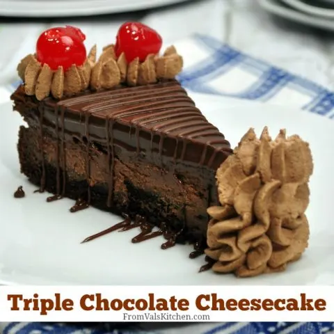 Triple Chocolate Cheesecake Recipe From Val's Kitchen