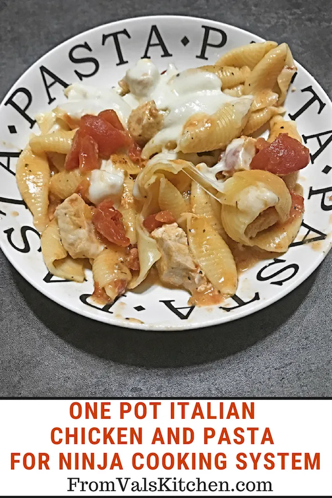 One Pot Italian Chicken and Pasta Recipe For Ninja Cooking System From Val's Kitchen