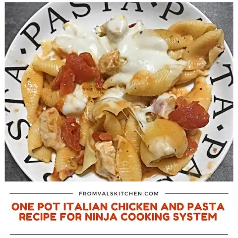 One Pot Italian Chicken and Pasta Recipe For Ninja Cooking System From Val's Kitchen