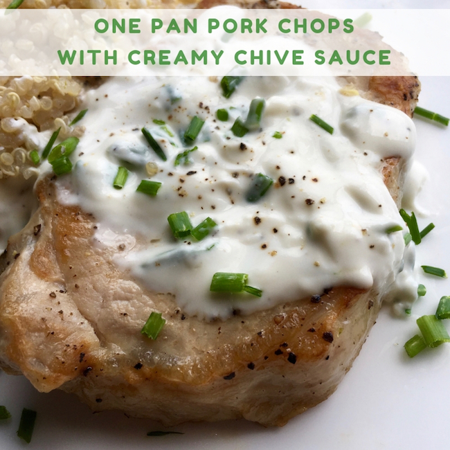 Val Chive One Pan Pork Chops With Creamy Chive Sauce - From Val's Kitchen