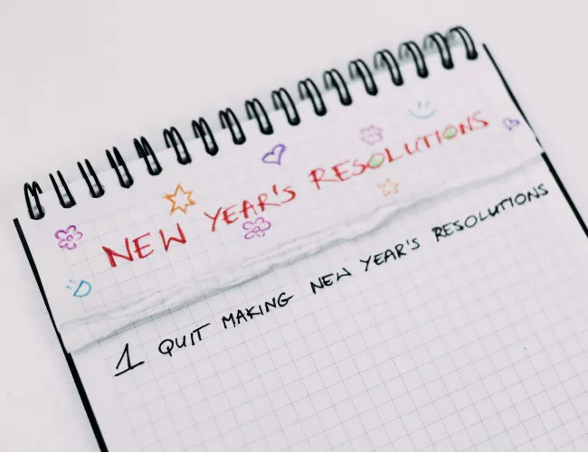New Year's resolutions