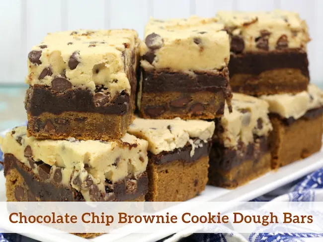 Chocolate Chip Brownie Cookie Dough Bars (Brookie Dough Bars)