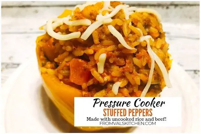 Pressure Cooker Stuffed Peppers Recipe From Val's Kitchen