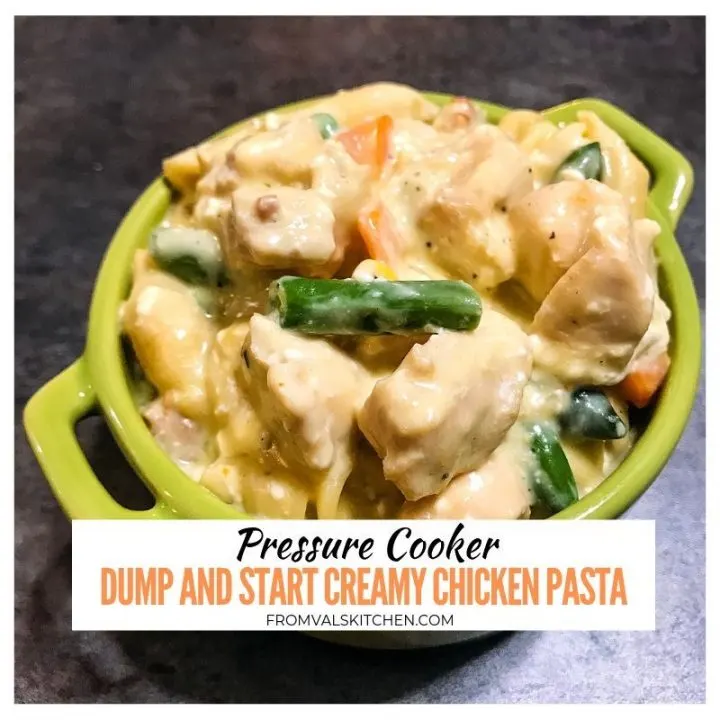 Pressure Cooker Dump and Start Creamy Chicken Pasta Recipe From Val's Kitchen