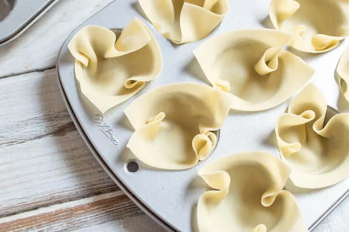 Pineapple Whip Wonton Cups