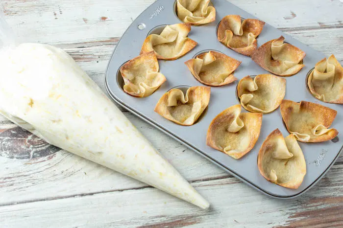 Pineapple Whip Wonton Cups