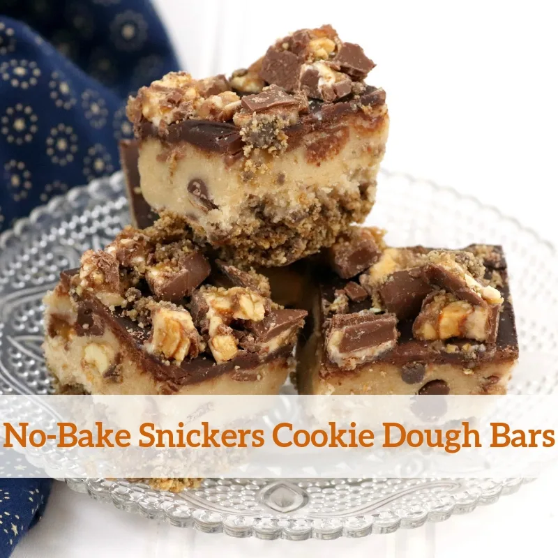 No-Bake Snickers Cookie Dough Bars Recipe