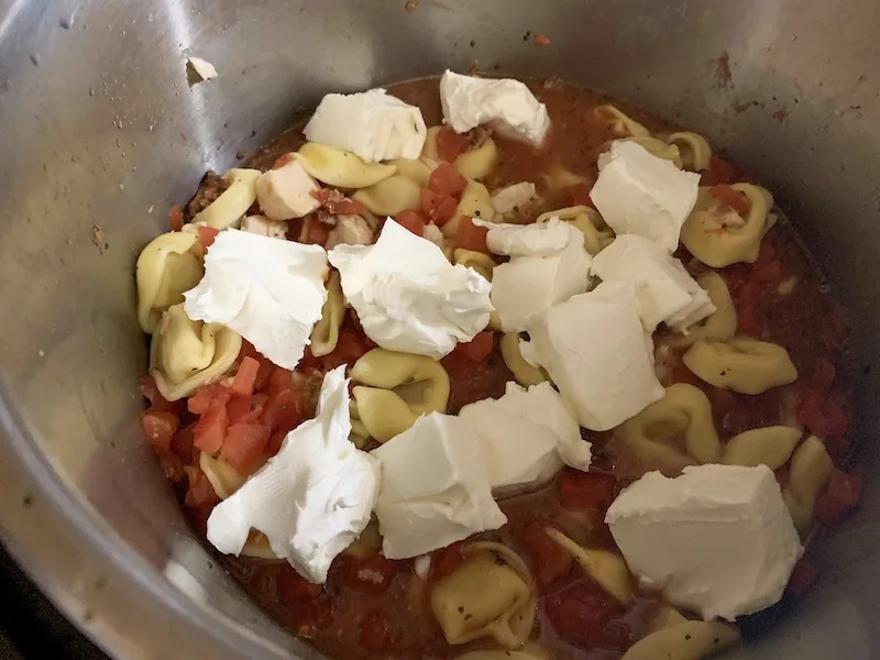 Pressure Cooker Tomato Chicken Tortellini Recipe From Val's Kitchen