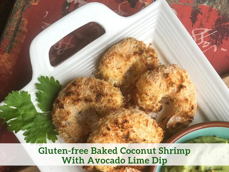 Gluten-free Baked Coconut Shrimp With Avocado Lime Dip Recipe