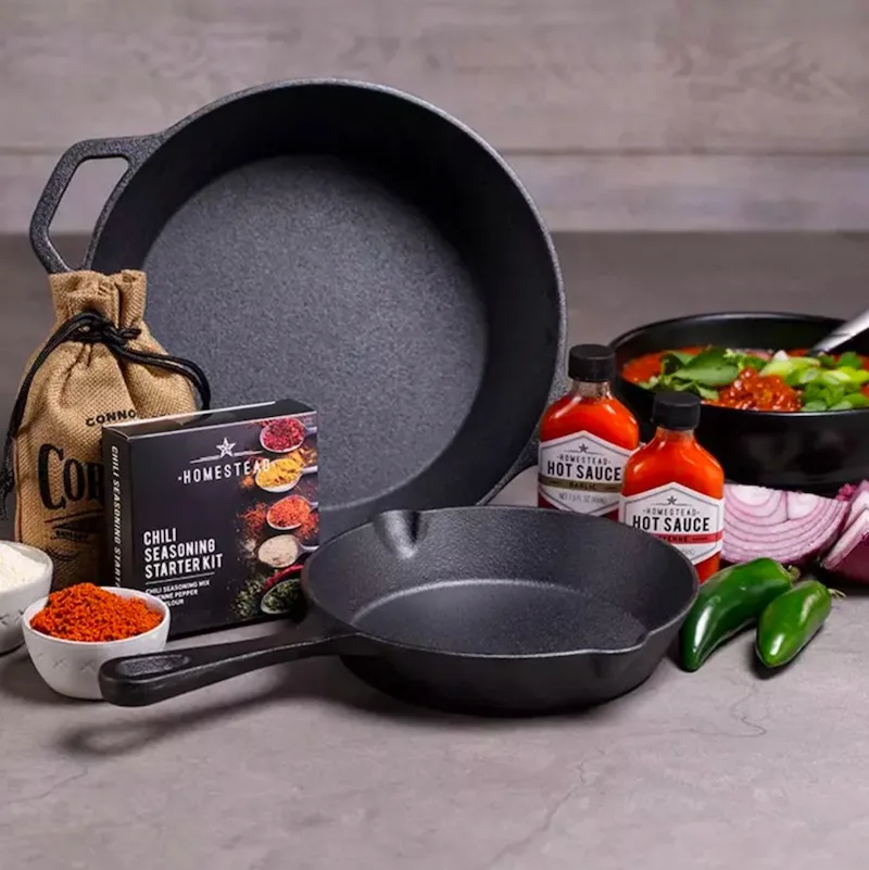 FROM VAL'S KITCHEN 2019 HOLIDAY GIFT GUIDE - Man Crates Cast Iron Cooking Kit