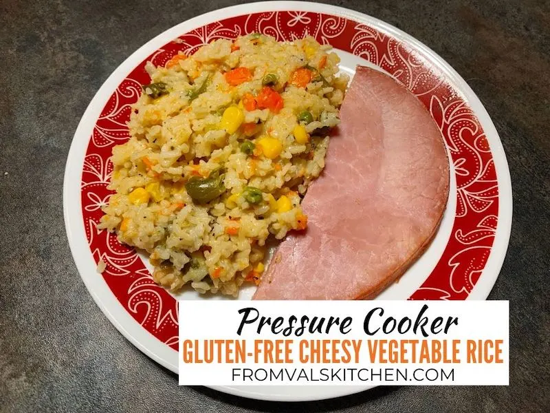 Pressure Cooker Cheesy Vegetable Rice Recipe From Val's Kitchen