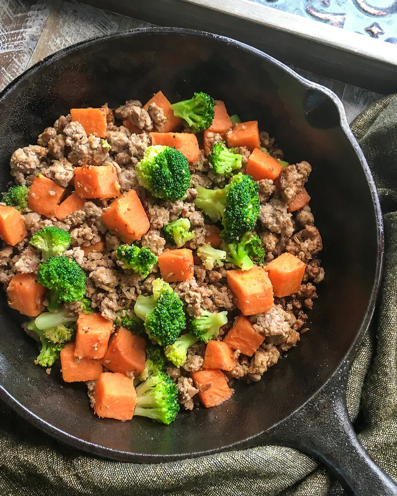 Sweet Potato And Turkey Sausage Skillet Recipe