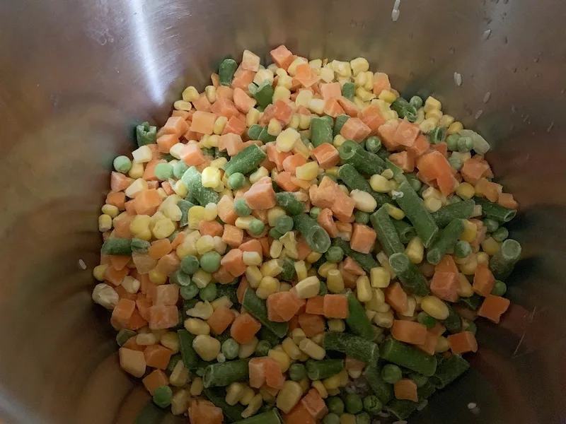 Pressure Cooker Cheesy Vegetable Rice Recipe From Val's Kitchen
