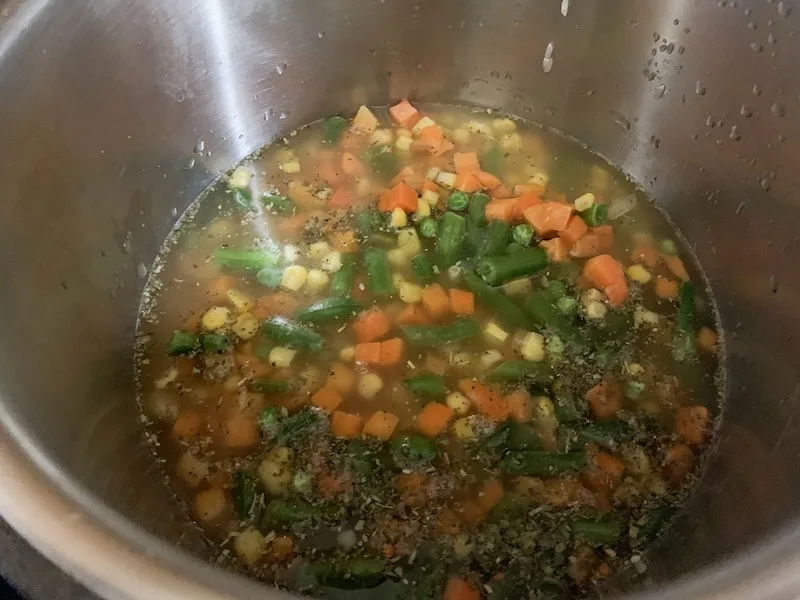 Pressure Cooker Cheesy Vegetable Rice Recipe From Val's Kitchen