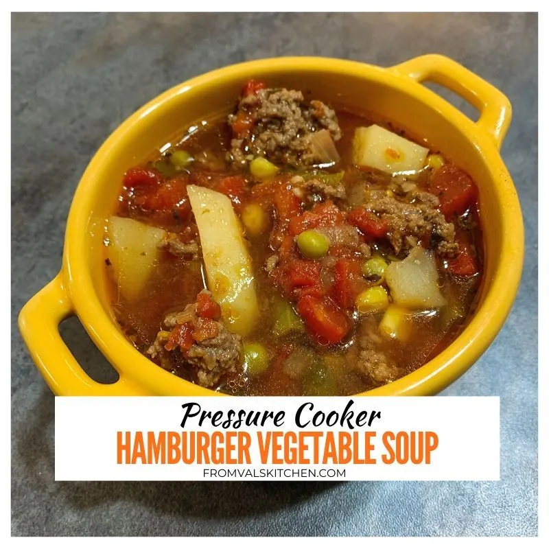 Pressure Cooker Hamburger Vegetable Soup Recipe From Val's Kitchen