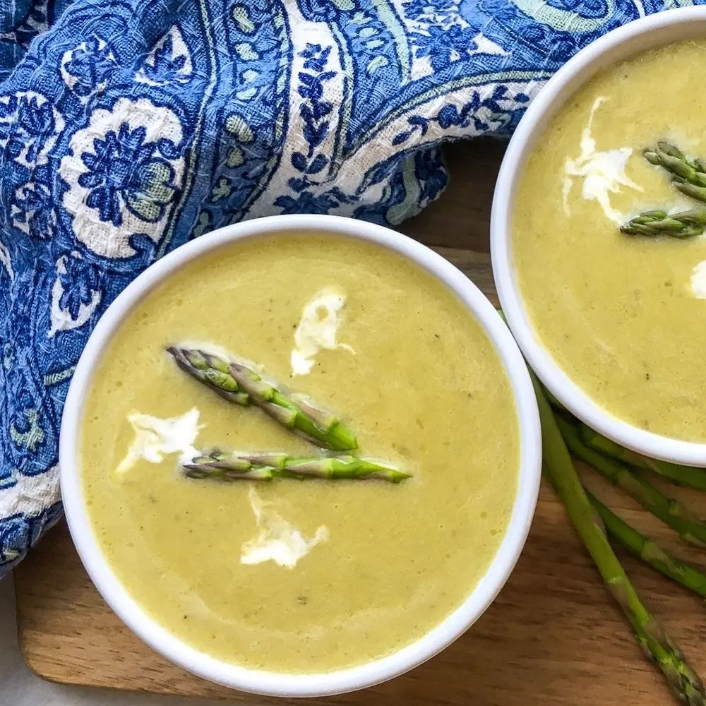 Pressure Cooker Creamy Asparagus Soup Recipe From Val's Kitchen