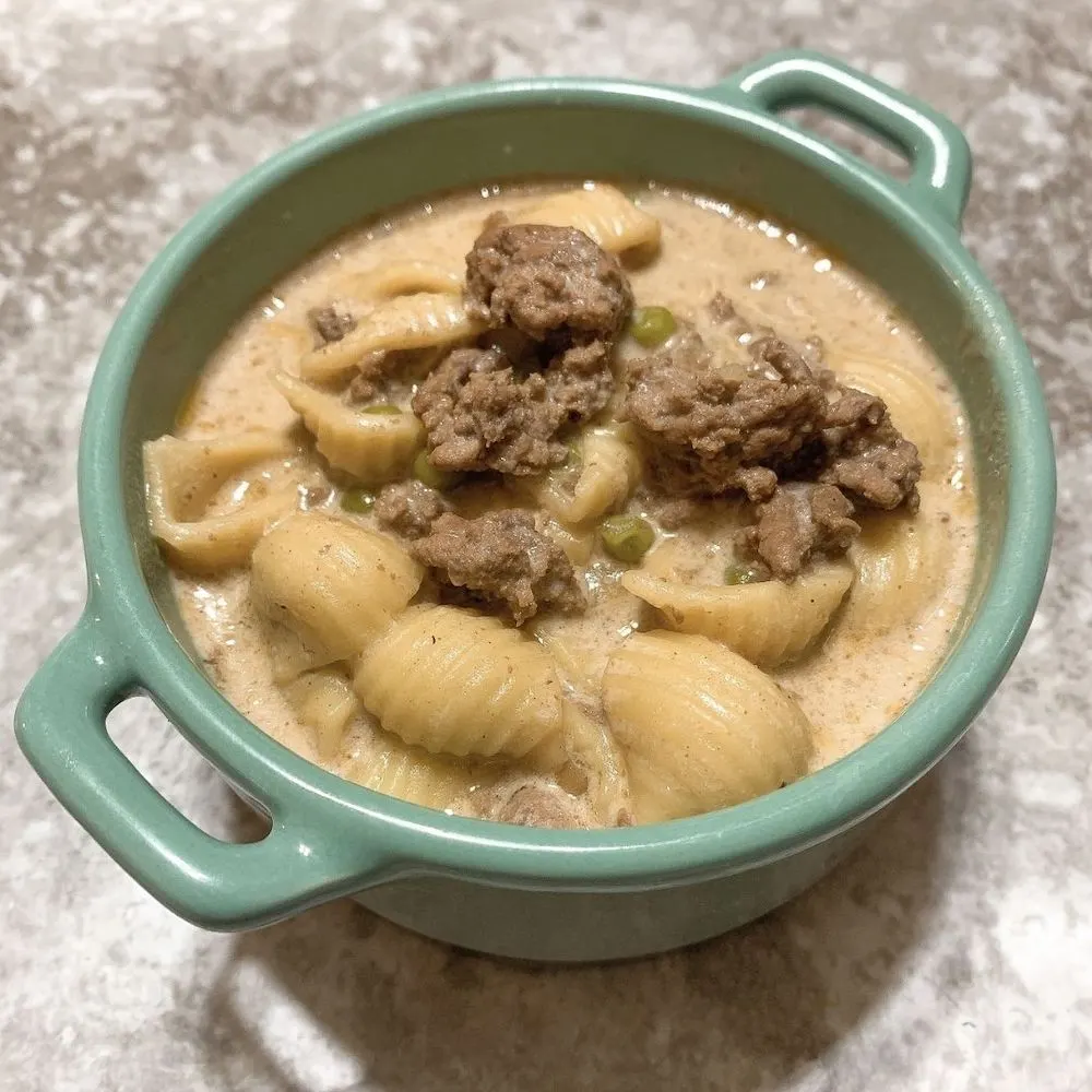 Pressure Cooker Ground Beef Stroganoff Soup Recipe
