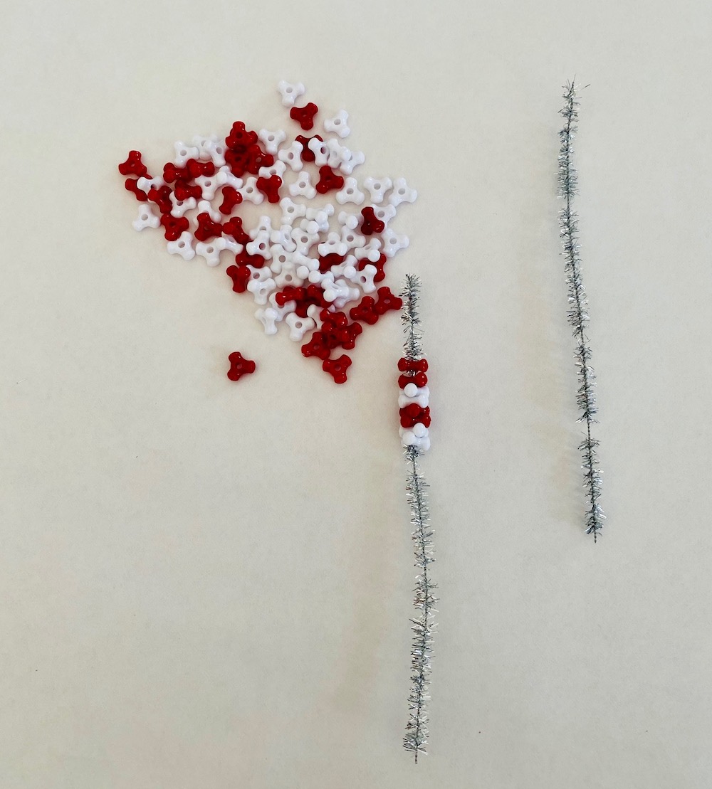 Candy Cane Bead Ornament - From Val's Kitchen