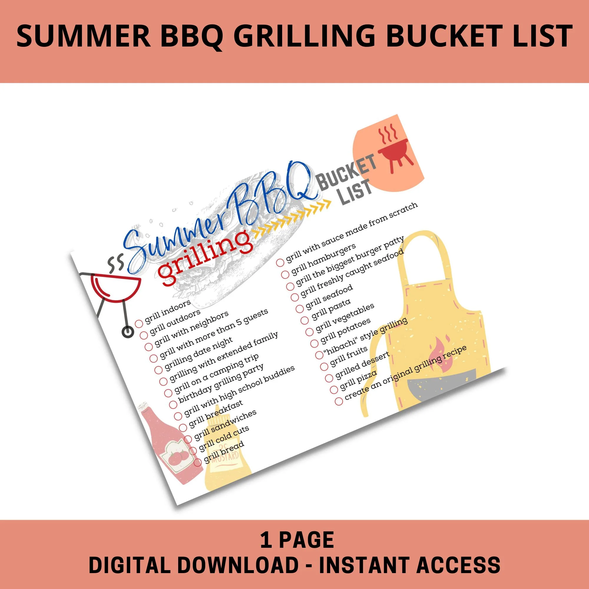 Summer BBQ Grilling Bucket List