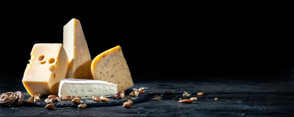 cheese board with nuts